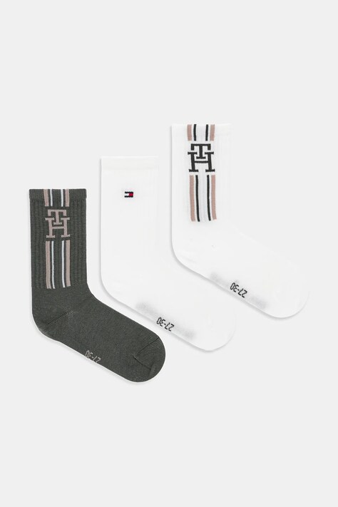 Tommy Hilfiger skarpetki dziecięce 3-pack kolor zielony 701236331