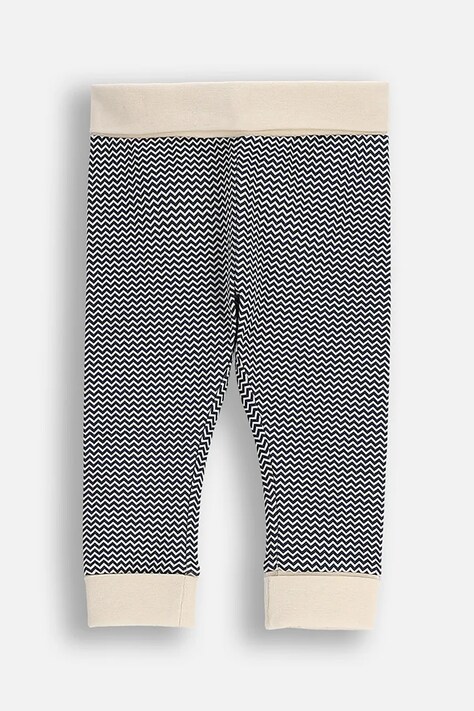 Coccodrillo legginsy bawełniane niemowlęce kolor beżowy wzorzyste FOREST FRIENDS BOY NEWBORN