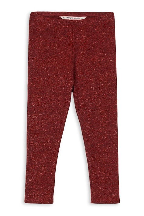 Dětské legíny Konges Sløjd ROLI PANTS červená barva, KS104416