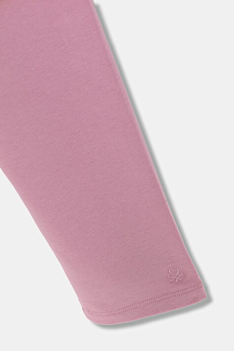 United Colors of Benetton legginsy dziecięce kolor różowy gładkie 3K1CCF03M