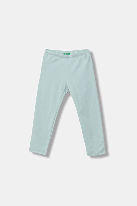 United Colors of Benetton legginsy dziecięce kolor turkusowy gładkie 3K1CGF019