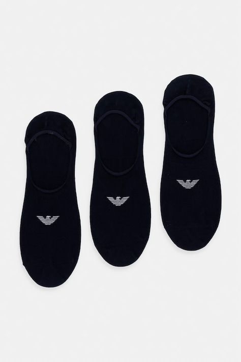 Emporio Armani Underwear skarpety stopki męskie 3-pack granatowe EM000548 AF14446
