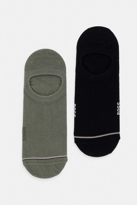 BOSS skarpety stopki męskie z bawełną 2P LC Iconic CC 2-pack zielone 50522704
