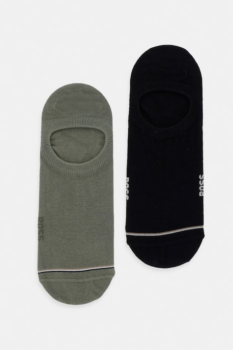 BOSS skarpety stopki męskie z bawełną 2P LC Iconic CC 2-pack zielone 50522704