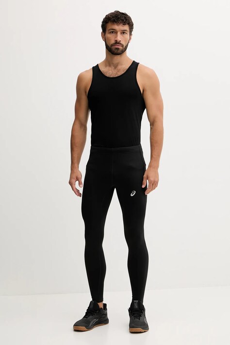 Asics leggins de antrenament CORE WINTER culoarea negru, cu imprimeu, 2011D368