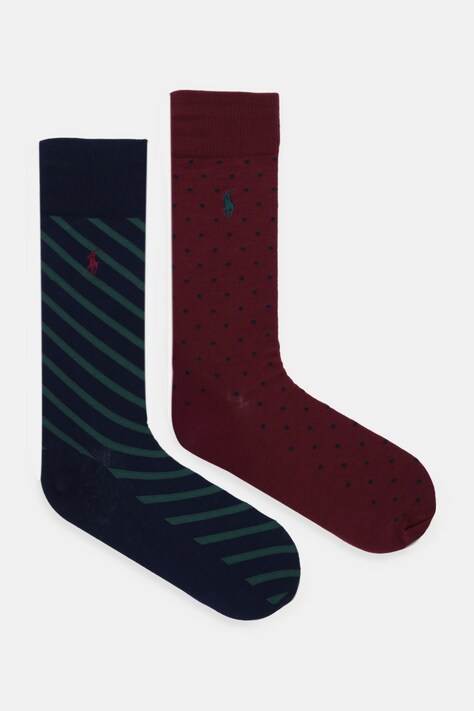 Polo Ralph Lauren skarpetki 2-pack kolor bordowy 449912708