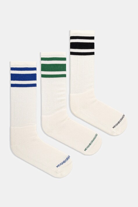 NEIGHBORHOOD skarpetki classic 3pac 3-pack kolor beżowy 251KWNH.UWM01