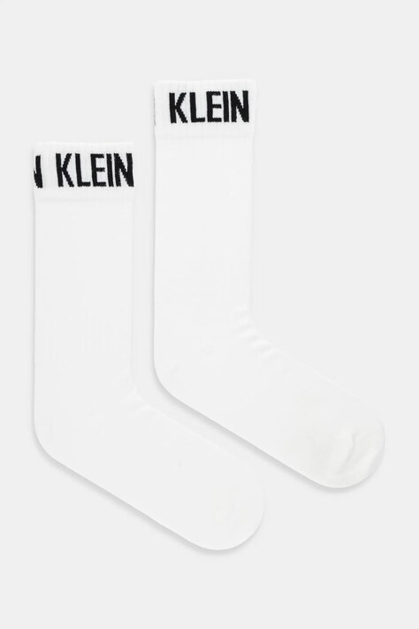 Ponožky Calvin Klein Jeans 2-pack bílá barva, 701235978