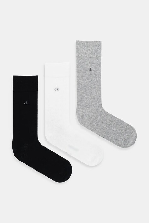Calvin Klein skarpetki 3-pack kolor biały 701234208