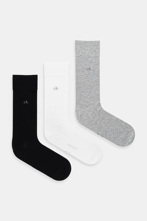 Calvin Klein skarpetki 3-pack kolor biały 701234208