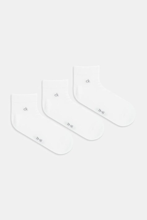 Calvin Klein skarpetki 3-pack kolor biały 701234209