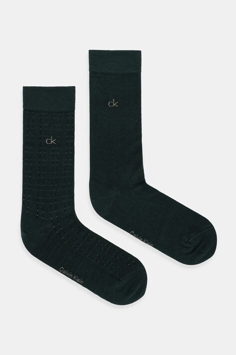 Calvin Klein skarpetki 2-pack kolor zielony 701235969
