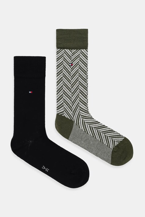 Tommy Hilfiger skarpetki 2-pack kolor zielony 701236309