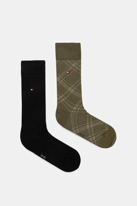 Шкарпетки Tommy Hilfiger 2-pack колір зелений 701236310