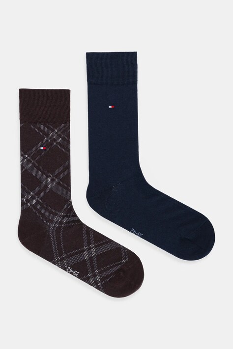 Tommy Hilfiger skarpetki 2-pack kolor brązowy 701236310