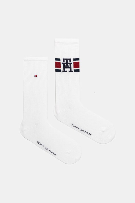 Tommy Hilfiger șosete 2-pack culoarea alb, 701236320