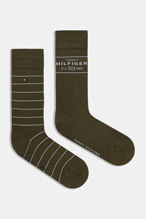 Tommy Hilfiger skarpetki 2-pack kolor zielony 701236634