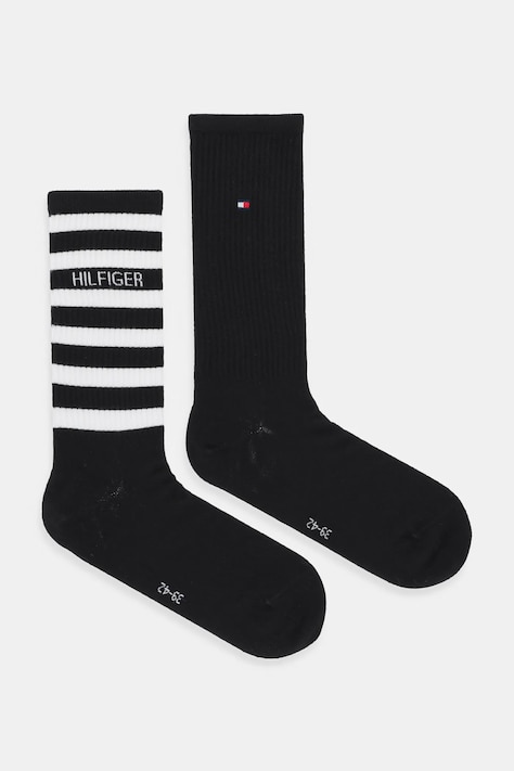 Ponožky Tommy Hilfiger 2-pak čierna farba, 701236735