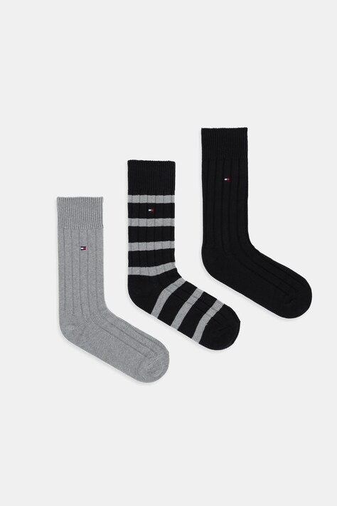 Tommy Hilfiger skarpetki 3-pack kolor czarny 701235377