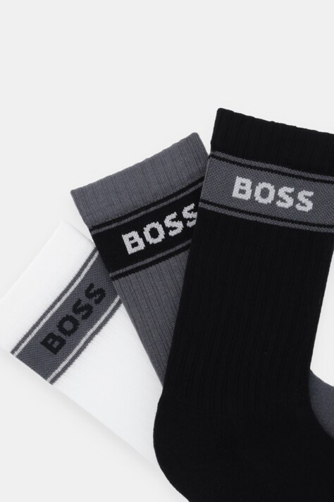 Шкарпетки BOSS 3-pack 3P QS Rib Stripe CC — AW25-LGM05K, чорний — фото 3