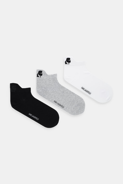 Ponožky Karl Lagerfeld 3-pack bílá barva, A4M47041