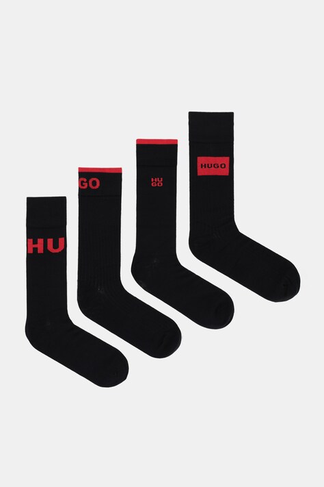 HUGO șosete 4-pack culoarea negru, 50546668