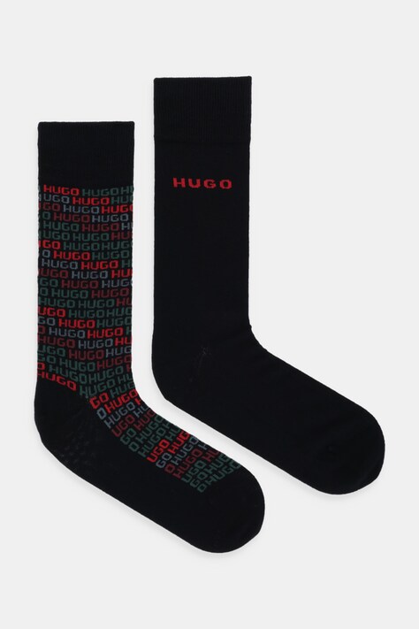 Κάλτσες HUGO 2-pack χρώμα: μαύρο, 50546706