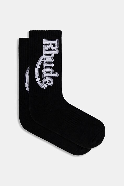 RHUDE skarpetki Vertical Race Track kolor czarny RHFW25SO05750