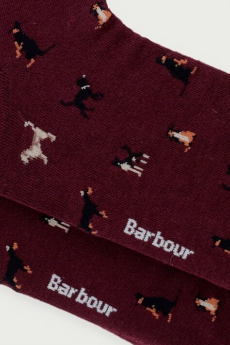 Barbour Skarpety męskie z bawełną Mavin bordowe MSO0068