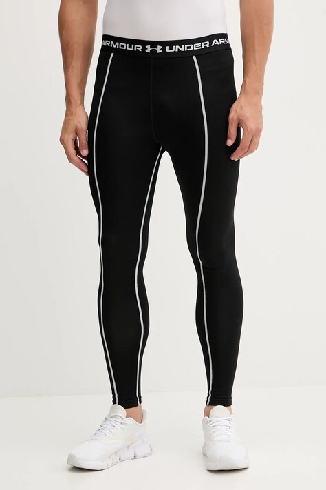 Under Armour legginsy treningowe Cold Weather Grid męskie kolor czarny gładkie 6007128