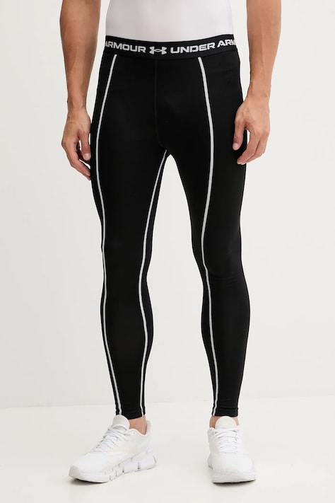 Under Armour legginsy treningowe Cold Weather Grid męskie kolor czarny gładkie 6007128