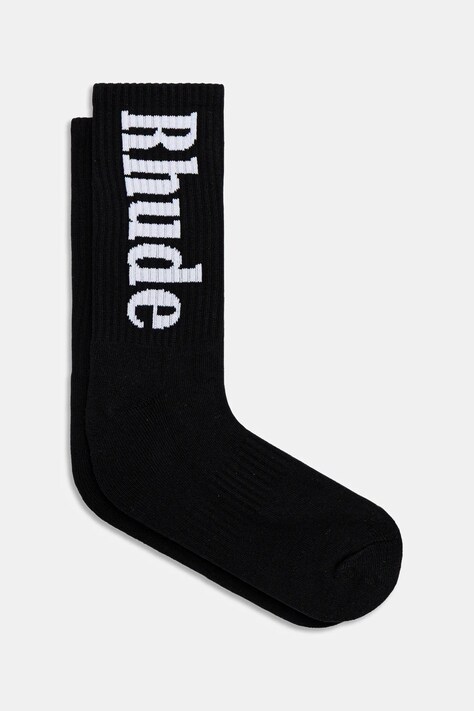 RHUDE skarpetki Vertical Logo kolor czarny RHPF25SO01750