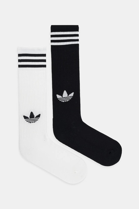 Чорапи adidas Originals 3-Stripes (2 чифта) в бяло JV7413