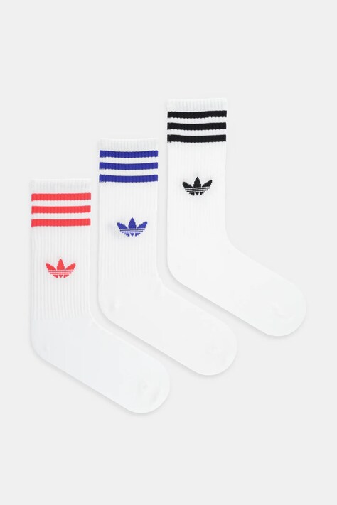 Ponožky adidas Originals 3-Stripes 3-pack bílá barva, JV7419