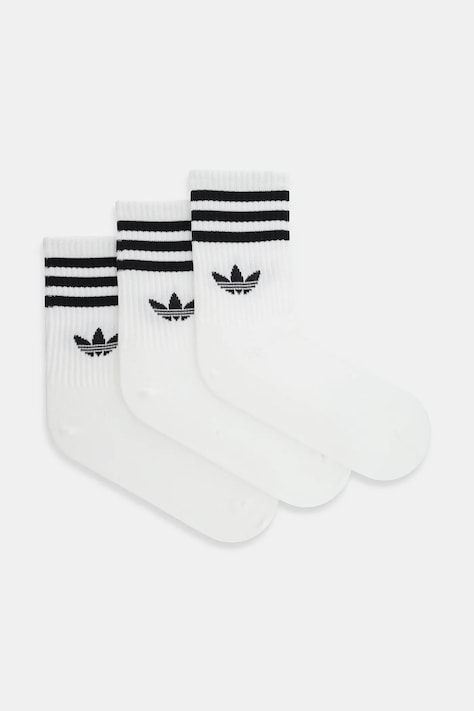 Носки adidas Originals 3-Stripes 3 шт цвет белый JZ4932