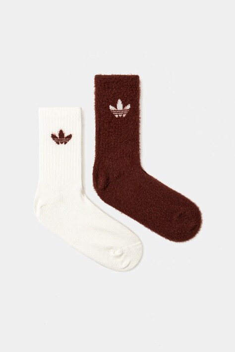 adidas Originals sosete Fluffy Cr S 2-pack culoarea bordo, JX5218