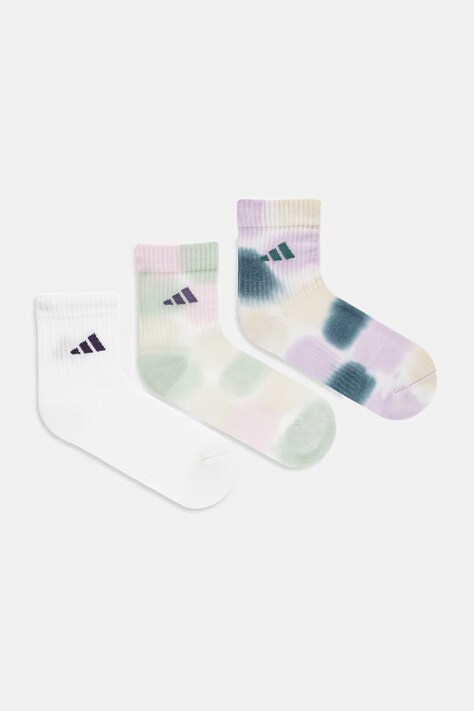 Κάλτσες adidas Tie Dye 3-pack χρώμα: άσπρο, JV8487