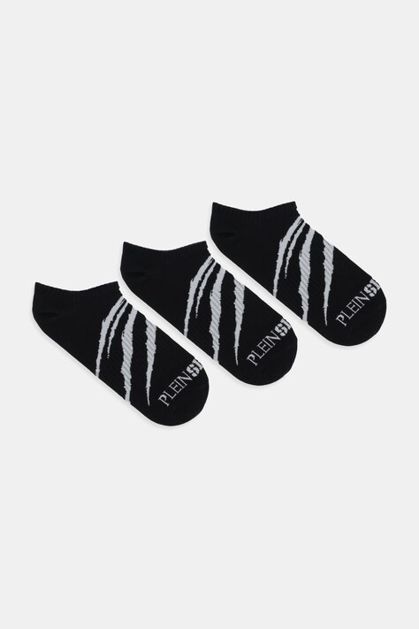 PLEIN SPORT skarpetki 3-pack kolor czarny FAEC UUY0032 STE003N