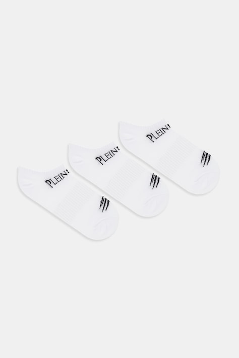 Ponožky PLEIN SPORT 3-pack bílá barva, FAEC UUY0033 STE003N