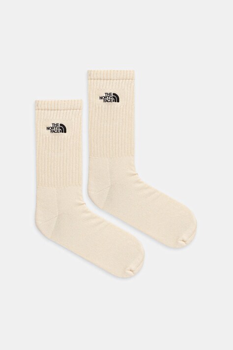 Κάλτσες The North Face 2-pack χρώμα: μπεζ, NF0A8EGPLE71