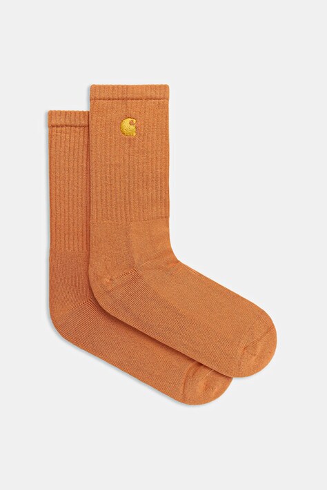 Κάλτσες Carhartt WIP Chase χρώμα: πορτοκαλί, I029421.32RXX