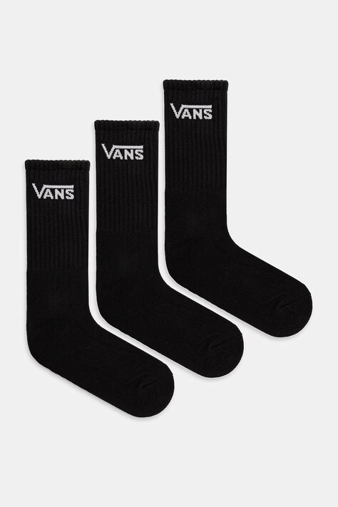 Κάλτσες Vans 3-pack χρώμα: μαύρο, VN000QBVBLK1