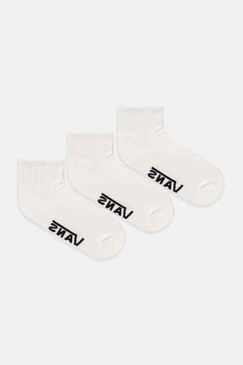 Κάλτσες Vans 3-pack χρώμα: άσπρο, VN000QBXWHT1