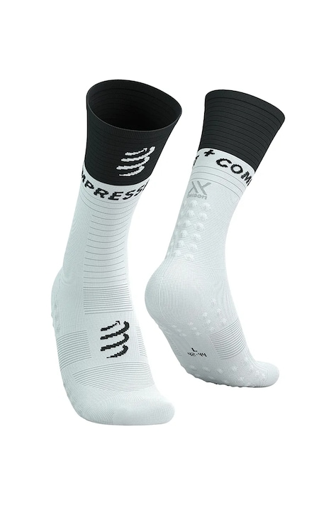 Nogavice Compressport Mid Compression v2.0 bela barva, SQTU354