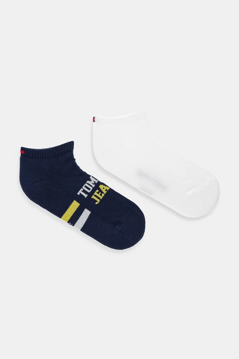 Tommy Jeans șosete scurte 2-pack culoarea bleumarin, 701236736