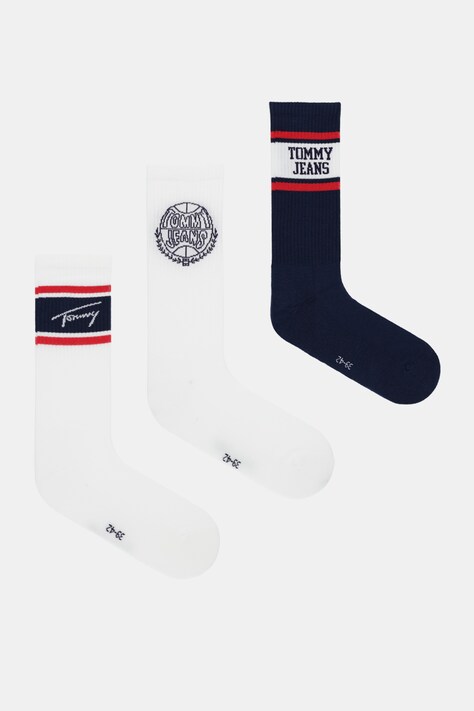 Tommy Jeans skarpetki 3-pack kolor biały 701236471