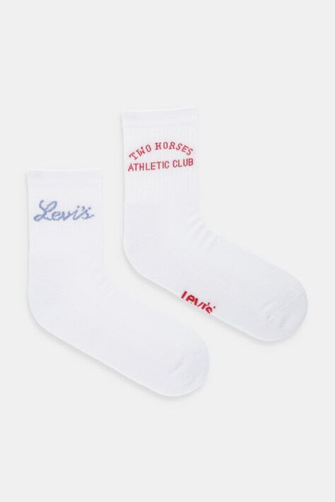 Čarape Levi's 2-pack boja: bijela, 37157-1290