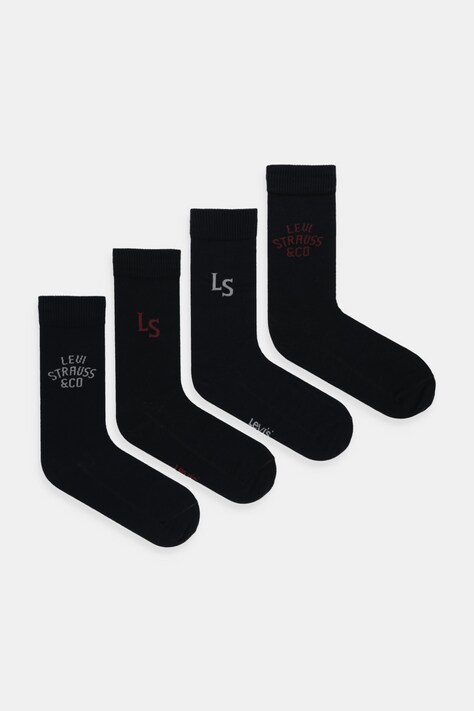 Čarape Levi's 4-pack boja: crna, 37157-1306
