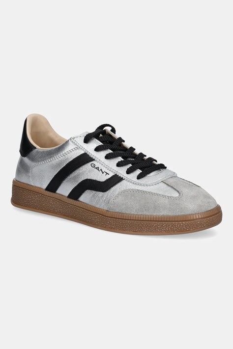 Gant sneakersy skórzane Cuzima damskie kolor srebrny 31531664