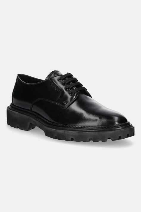 Gant półbuty skórzane Ivyhill damskie kolor czarny na platformie 31531063